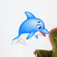 funny dolphin cartoon Wall Decal