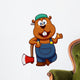 illustration of Beaver with axe Wall Decal