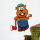 illustration of Beaver with axe Wall Decal