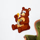 Illustration of Bear Eating Honey Vector Wall Decal