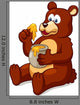 Illustration of Bear Eating Honey Vector Wall Decal
