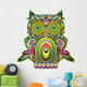 Owl Psychedelic Pop Art Design-Psychedelic Decorative Owl Wall Decal