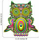 Owl Psychedelic Pop Art Design-Psychedelic Decorative Owl Wall Decal