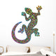 Gecko Geko Lizard Psychedelic Art Design-Geco Psichedelico Wall Decal