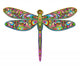 Psychedelic Colorful Dragonfly Wall Decal