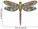 Psychedelic Colorful Dragonfly Wall Decal