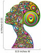 Psychedelic Woman Portrait Design-Woman Portrait Psychedelic Wall Decal