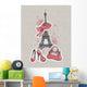 Eiffel Tower Shoes and Wall Mural