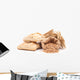 assortment of baked bread isolated on white background Wall Decal