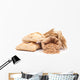 assortment of baked bread isolated on white background Wall Decal