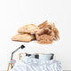 assortment of baked bread isolated on white background Wall Decal