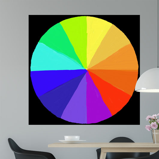 Painters Color Wheel Painted Wall Decal