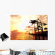 Industrial Port Sunset Wall Mural