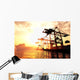 Industrial Port Sunset Wall Mural