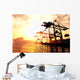 Industrial Port Sunset Wall Mural