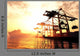 Industrial Port Sunset Wall Mural