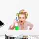 Surprised Housewife Woman Spraying