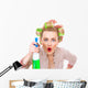 Surprised Housewife Woman Spraying