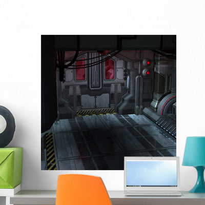 Empty Room Starcraft Vessel Wall Mural shown on a wall