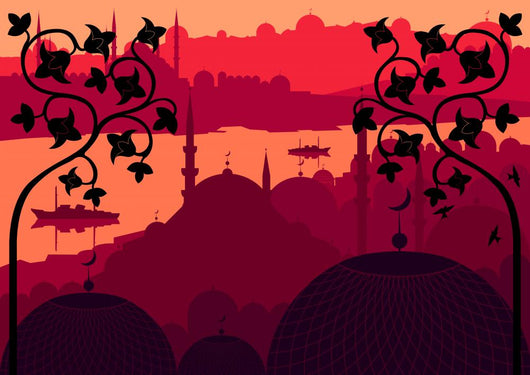 Vintage Arabic City Landscape