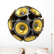 audio speakers sphere Wall Decal