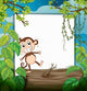 Monkey and White Board Wall Mural
