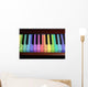 retro rainbow piano background Wall Mural