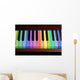 retro rainbow piano background Wall Mural
