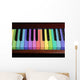 retro rainbow piano background Wall Mural