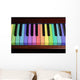 retro rainbow piano background Wall Mural