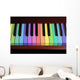 retro rainbow piano background Wall Mural