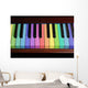 retro rainbow piano background Wall Mural