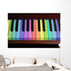 retro rainbow piano background Wall Mural