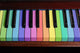 retro rainbow piano background Wall Mural