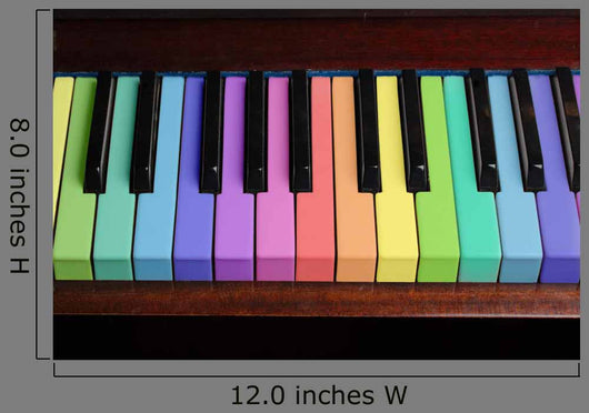 retro rainbow piano background Wall Mural