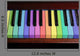 retro rainbow piano background Wall Mural