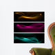 Dark glow banners with color waves. Wall Decal
