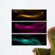 Dark glow banners with color waves. Wall Decal