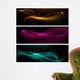 Dark glow banners with color waves. Wall Decal