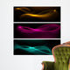 Dark glow banners with color waves. Wall Decal