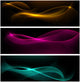 Dark glow banners with color waves. Wall Decal
