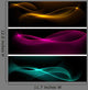 Dark glow banners with color waves. Wall Decal