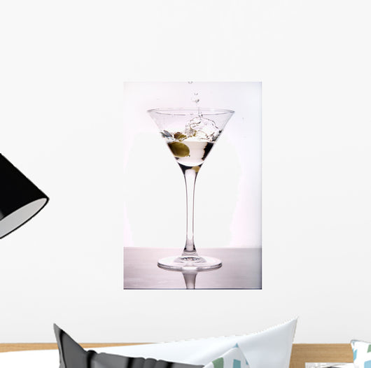 Olive Splashing into Martini