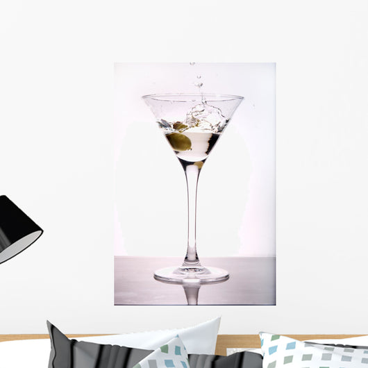 Olive Splashing into Martini