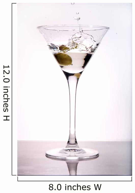 Olive Splashing into Martini