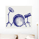 Drum set. Doodle style Wall Mural