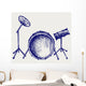 Drum set. Doodle style Wall Mural