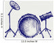 Drum set. Doodle style Wall Mural