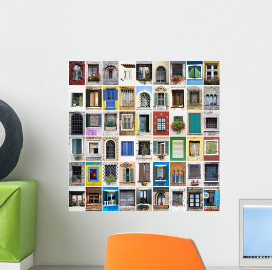 Windows Collage Wall Mural
