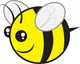 Chubby Bee Character Wall Decal